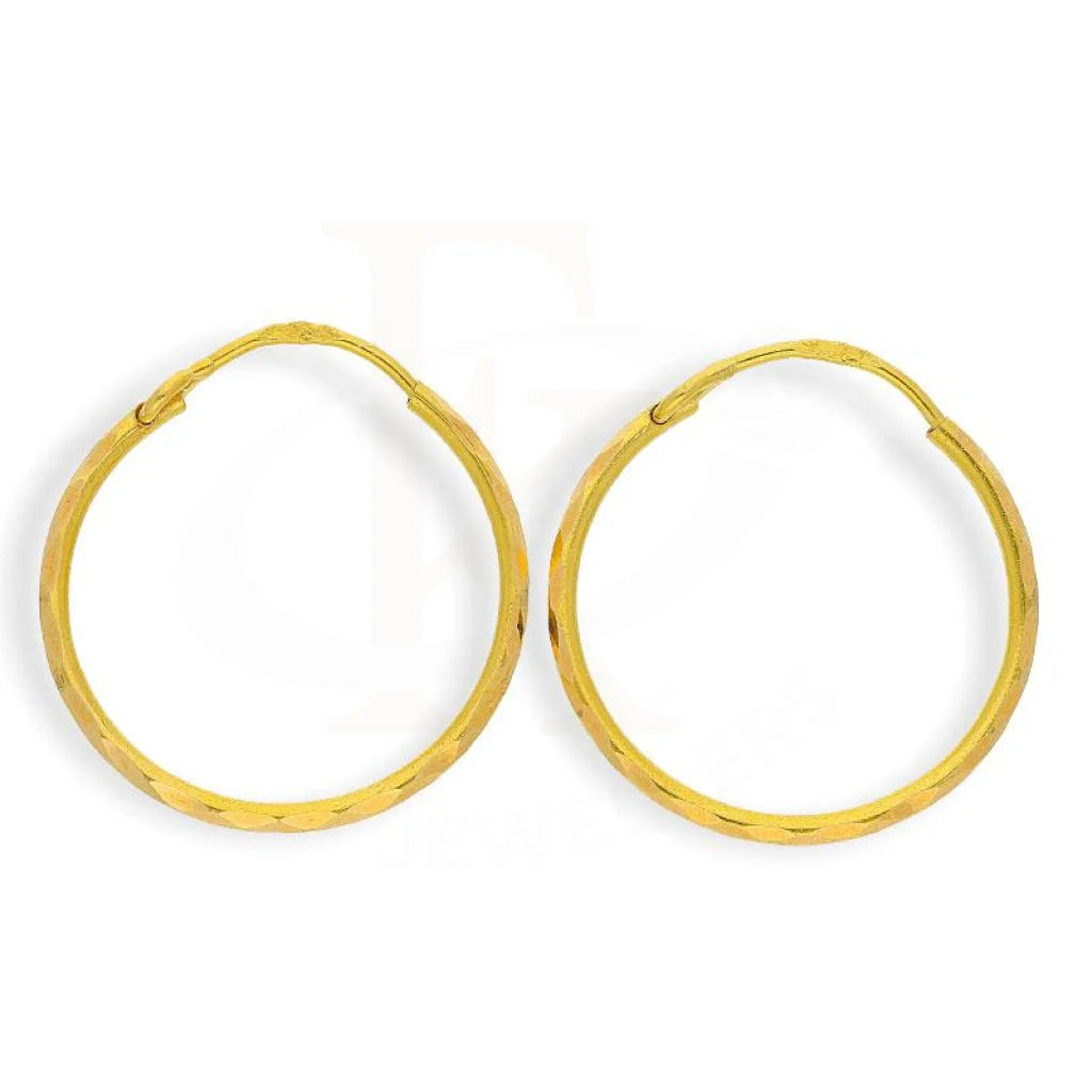 Pearl Drop Earrings-Gold Hoop Earrings 18KT - FKJERN1413