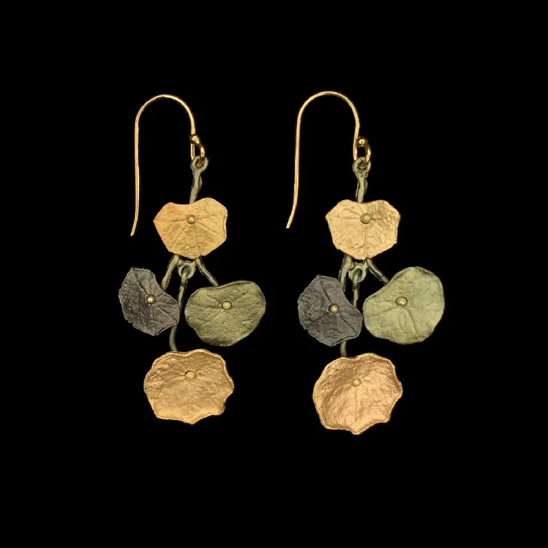 Vintage Gemstone Earrings-Nasturtium Earrings - Wire