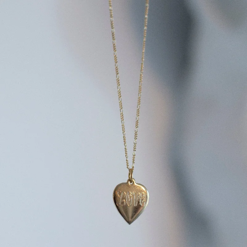 Gold Choker Necklaces-RYDER LOVE HEART NECKLACE