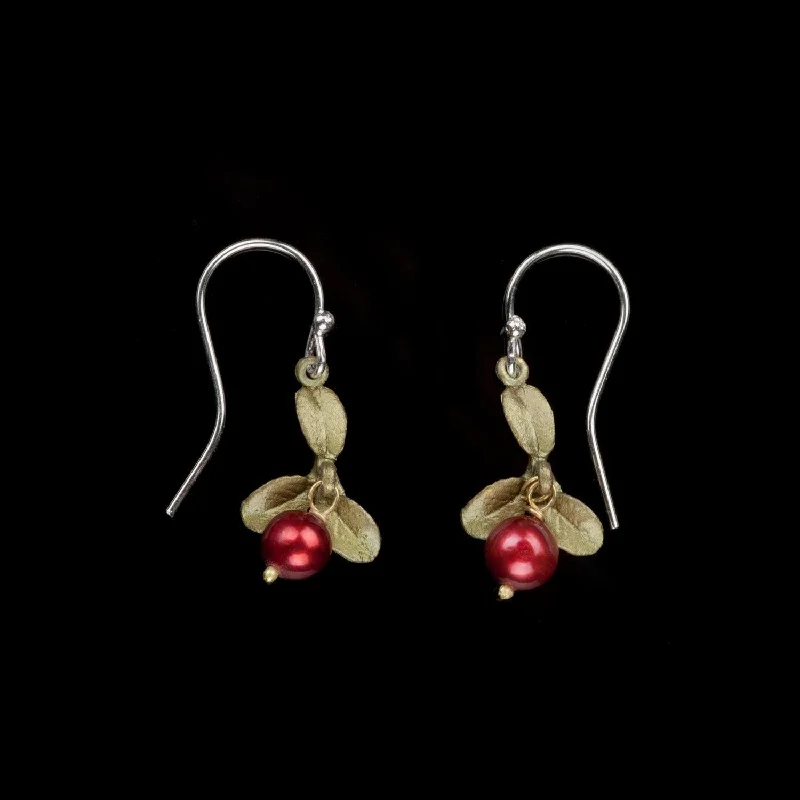 Personalized Earrings-Cranberry Earrings - Wire Drop