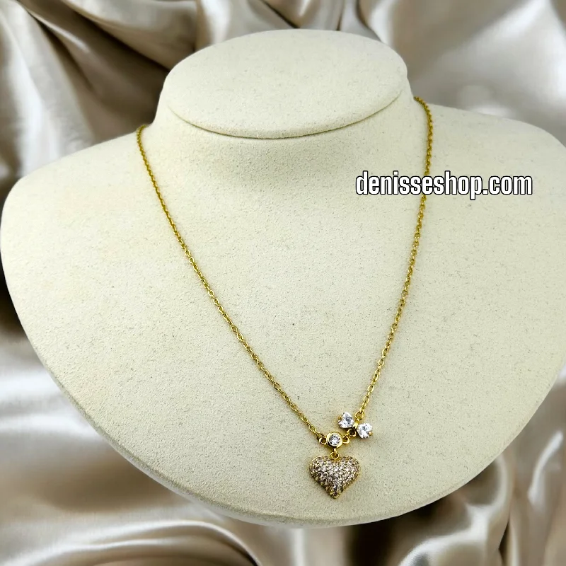 Birthstone Pendant Necklaces-14K HEART NECKLACE N74