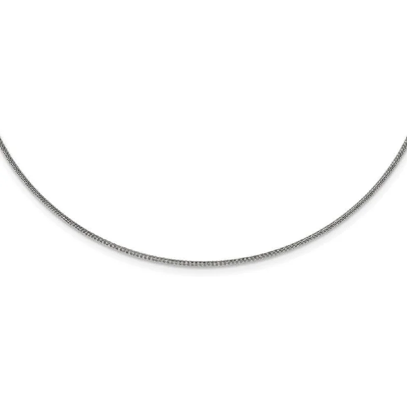 Trendy Birthstone Necklaces-Stainless Steel Polished and Textured Necklace