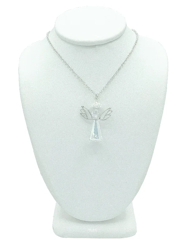 Personalized Infinity Necklaces-Angel Crystal Necklace