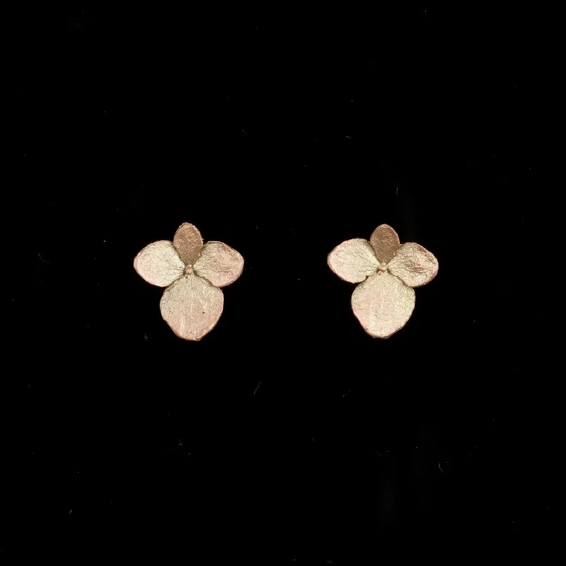 Beautiful Hoop Earrings-Hydrangea Earrings - Petal Post