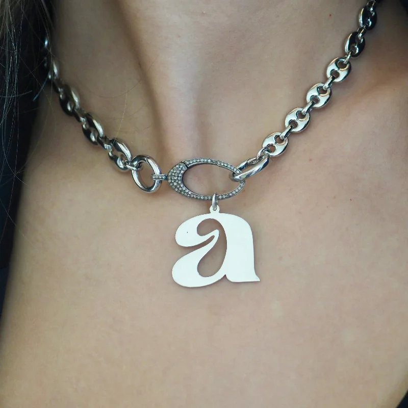 Stylish Pendant Chains-BOLD  A INITIAL NECKLACE