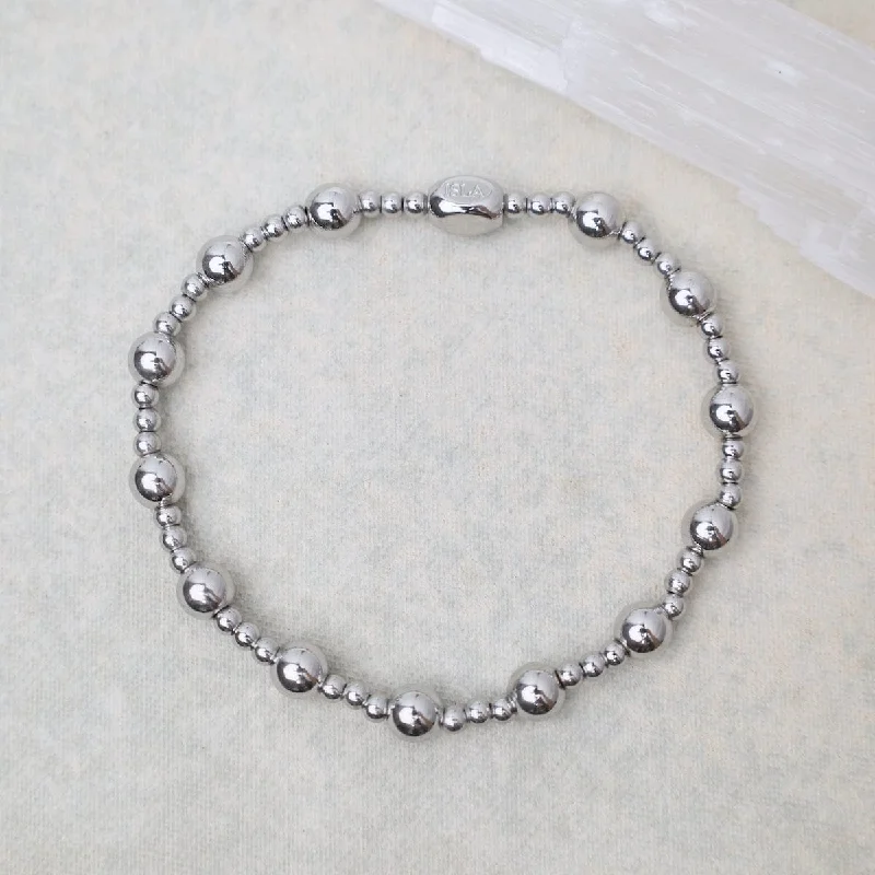 Stylish Chain Bracelets-Plain Ball 3 & 6mm Bracelet in Stainless Steel