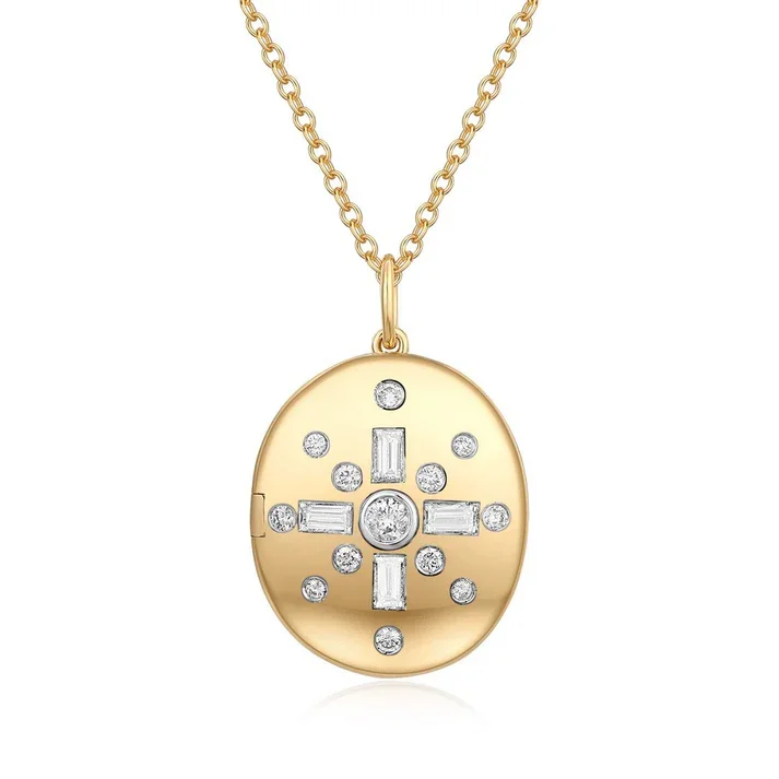 Luxurious Pendant Necklaces-LEAH OVAL CUT  DIAMOND NECKLACE