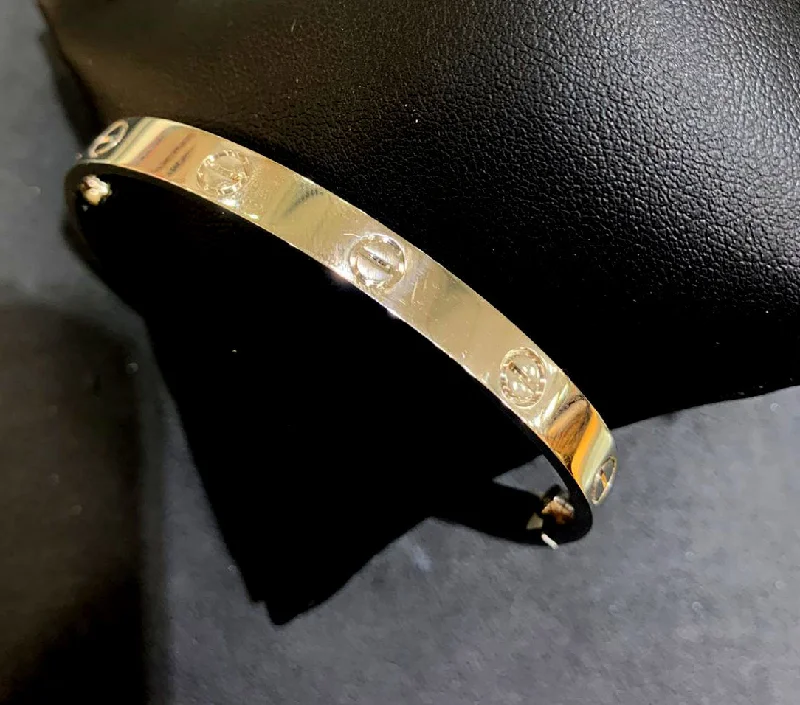 Beautiful Diamond Bangle Sets-14k SOLID GOLD BANGLE