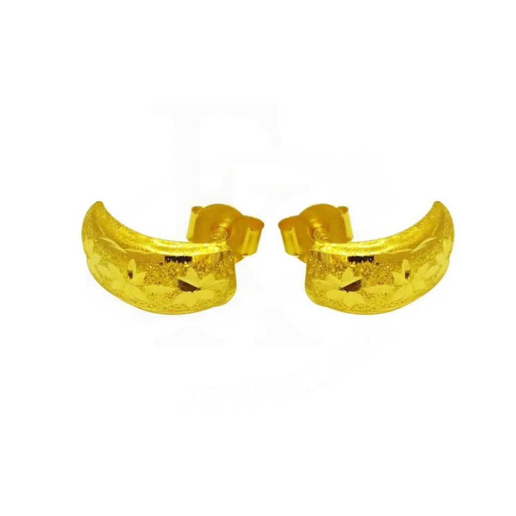 Large Statement Earrings-Gold Stud Earrings 18KT - FKJERN1384