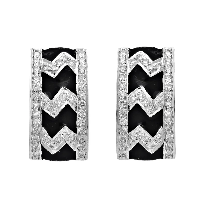 Classic Gold Earrings-Earrings-Diamond (Enamel)