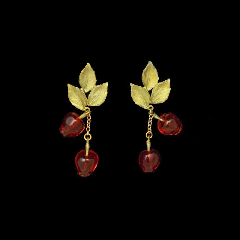 Luxury Wedding Earrings-Delicious Apple Earrings - Drop Post