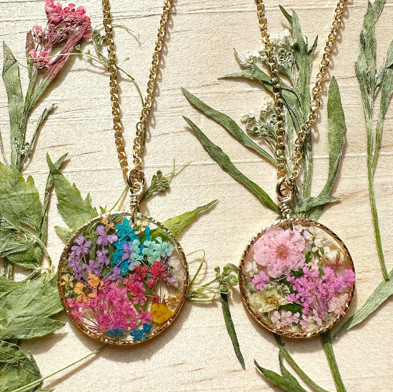 Simple Gemstone Pendant Necklaces-Efflorescence of Nature Necklaces - BG103