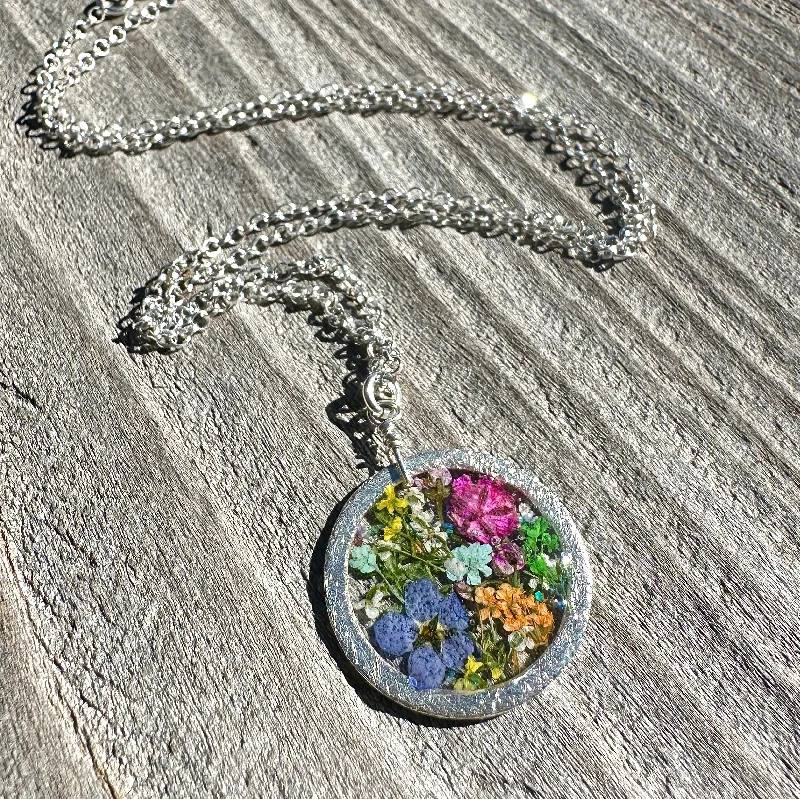 Elegant Silver Necklaces-Botanical Garden Necklace - BG 170