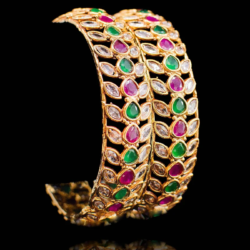 Dainty Gemstone Bangle Bracelets-Yalina Bangles