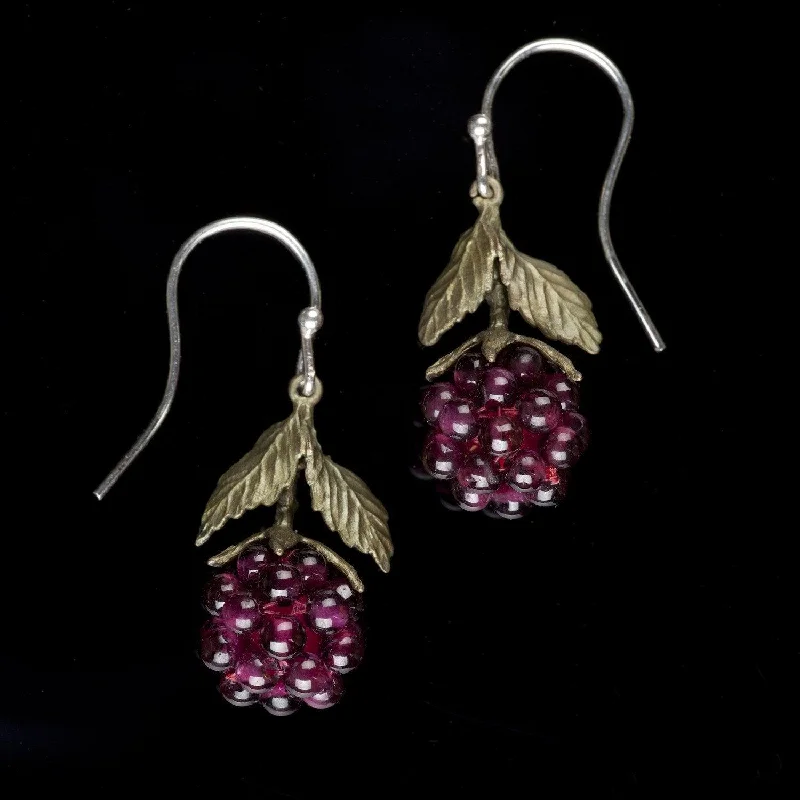 High-Quality Earrings-Raspberry Earrings - Wire Drop