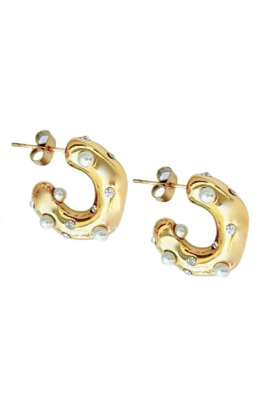 Sparkly Gold Earrings-Hudson Earrings