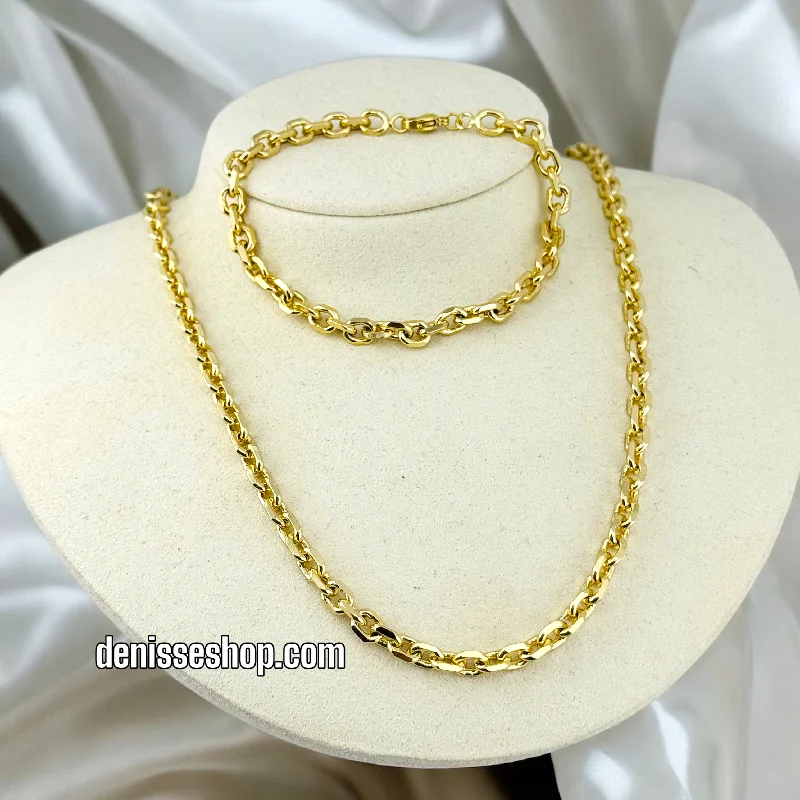 Romantic Gold Necklaces-14K GOLD / NECKLACE/ BRACELET SET N66