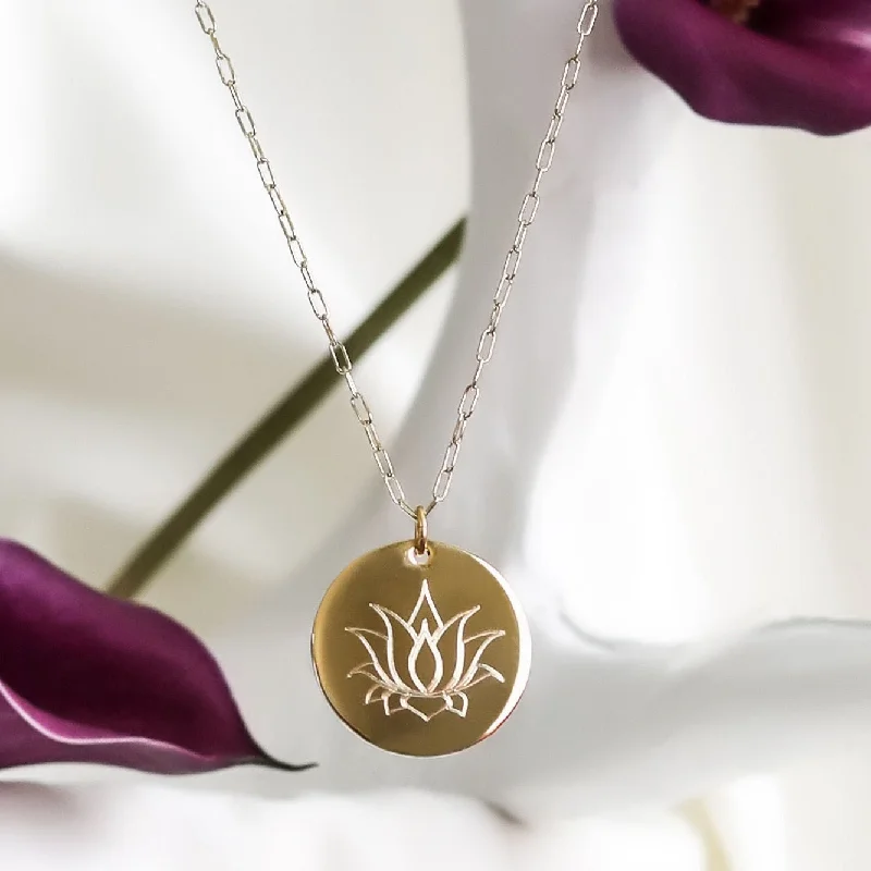 Adjustable Necklaces-LOTUS 1.1/4  DISC NECKLACE