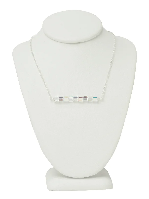 Stylish Necklaces for Brides-Crystal Bar Necklace