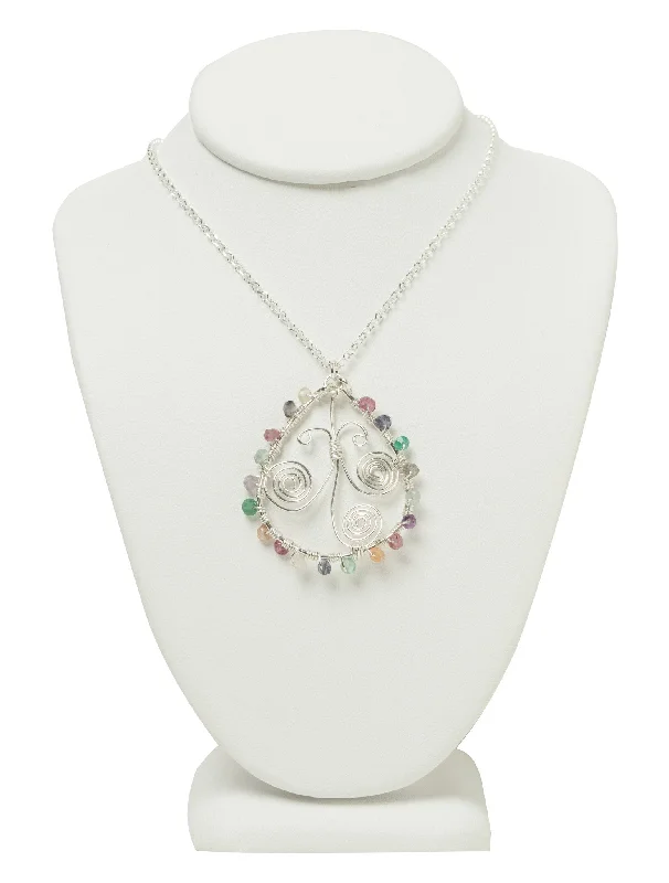 Colorful Crystal Necklaces-Abstract Whirlwind Necklace