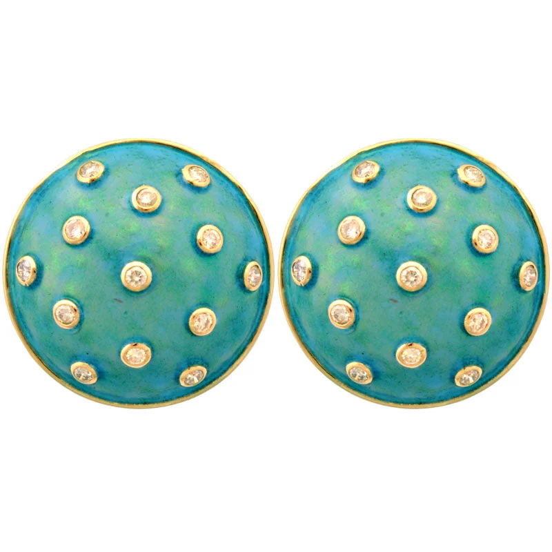 Cute Gemstone Earrings-Earrings-Diamond (Enamel)