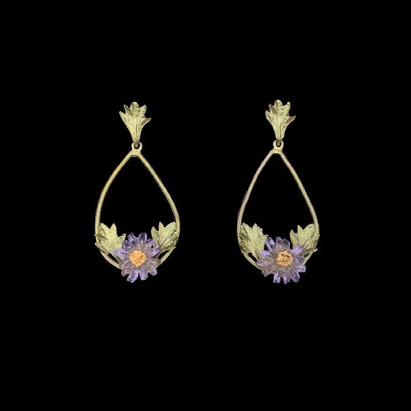 Elegant Gold Earrings-Aster Earrings - Oval