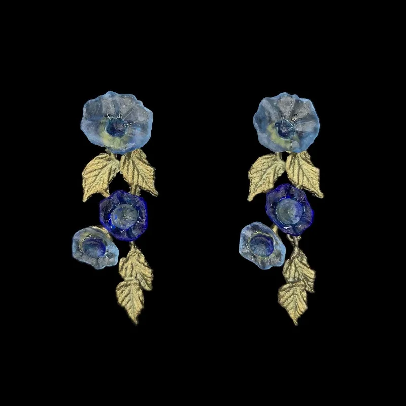 Statement Earrings for Women-Morning Glory Earrings - Flower Post