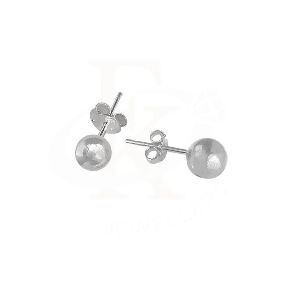 Elegant Silver Earrings-Sterling Silver 925 Ball Stud Earrings - FKJERN1755