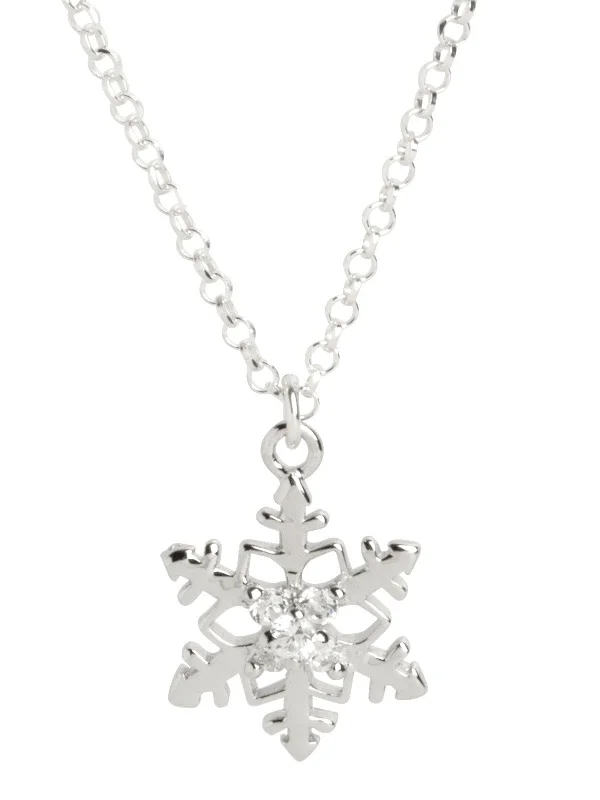 Adjustable Necklaces-Holiday Snowflake Necklace