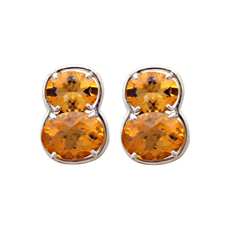 Simple Stud Earrings-Earrings-Citrine