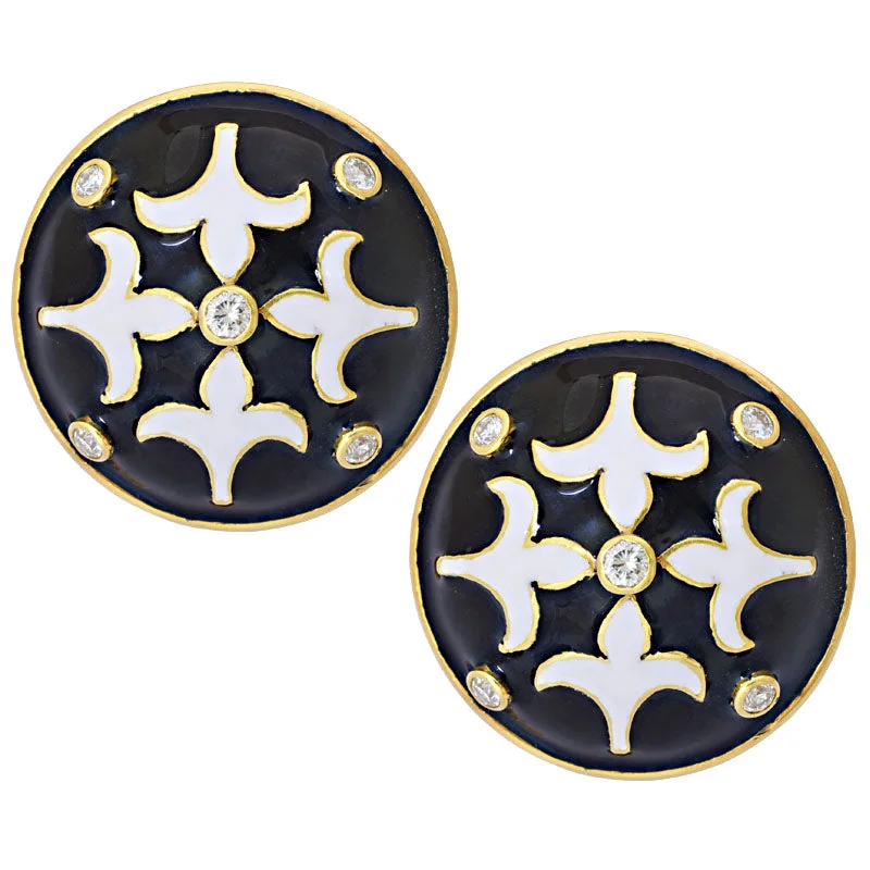 Stylish Earrings for Brides-Earrings-Diamond (Enamel)