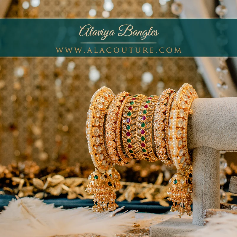 Silver Bangles for Brides-Alaviya Bangles