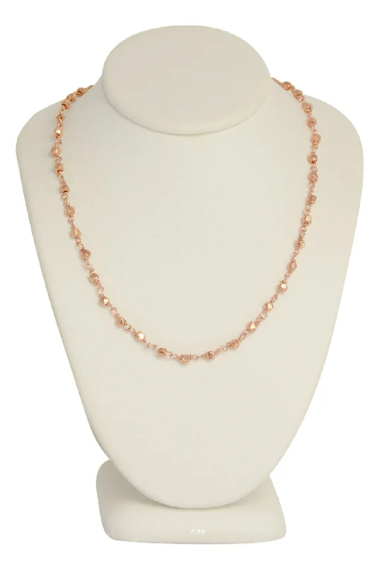 Beautiful Heart Pendant Necklaces-Rose Gold Nugget Necklace