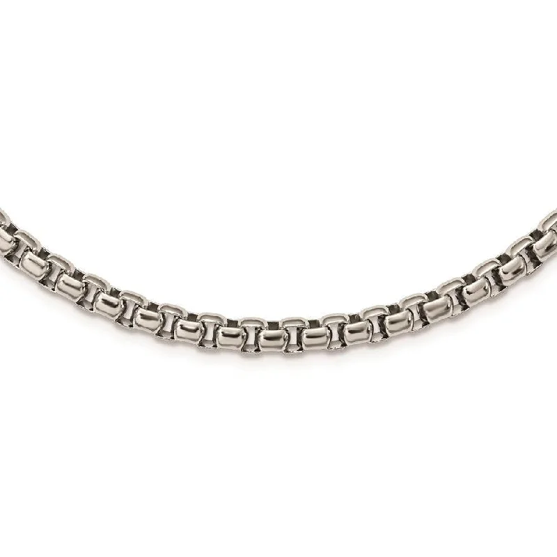 Layered Diamond Necklaces-Stainless Steel Polished 24in Necklace