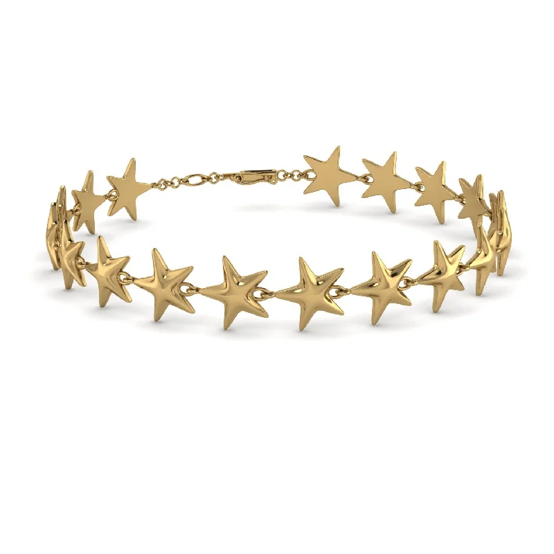 Beautiful Sterling Silver Bracelets-Star Gold Bracelet - Sariah No. 1