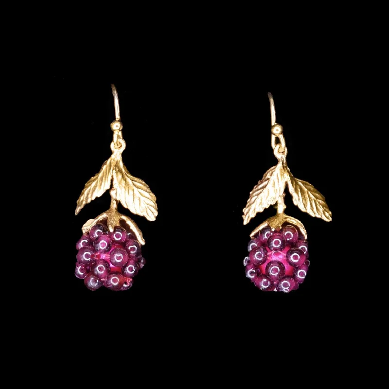 Gorgeous Pearl Earrings-Fine Raspberry Earrings