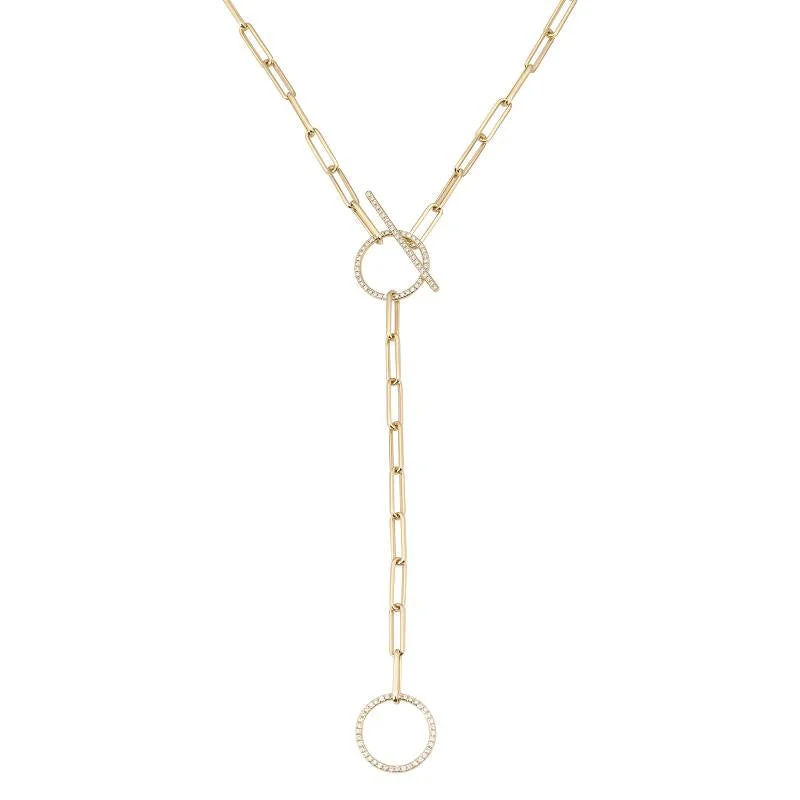 Wedding Necklaces-SHELBY TOGGLE DROP NECKLACE