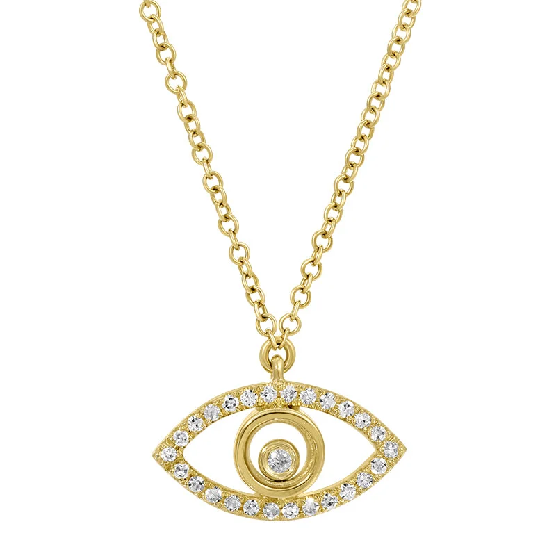 Luxury Name Necklaces-LYLA EVIL EYE NECKLACES