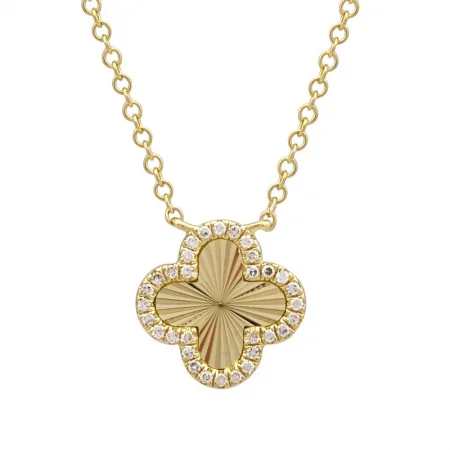 Modern Infinity Necklaces-LOLA FLUTED CLOVER NECKLACE