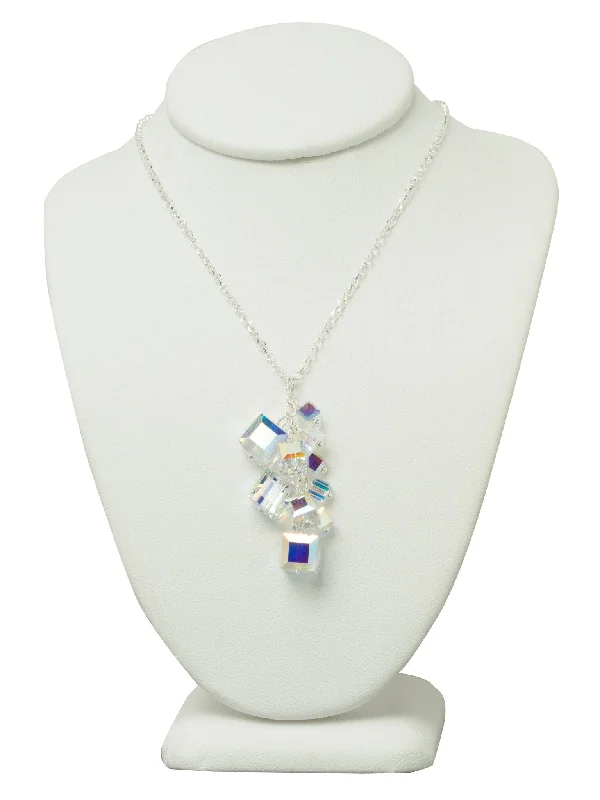 Long Gemstone Necklaces-Crystal Charm Necklace