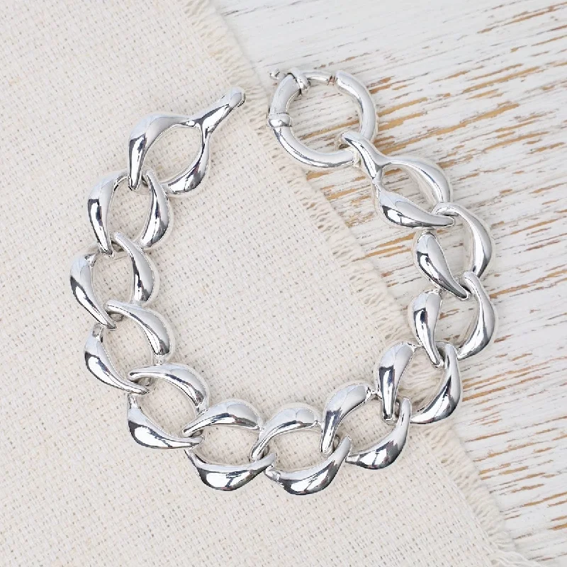 Wedding Bracelets for Brides-Electroform Link Bracelet