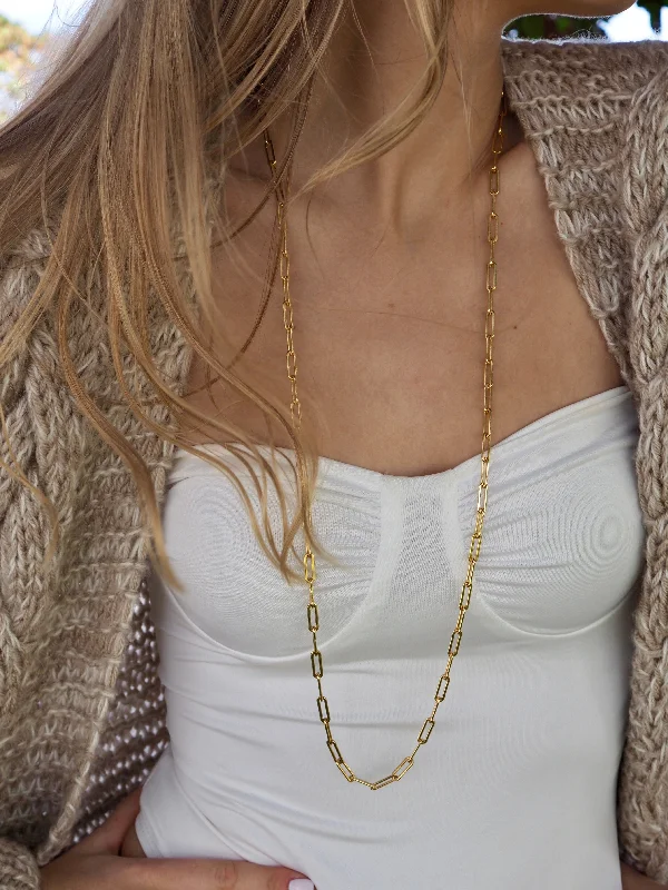 Delicate Gold Necklaces-RAMY BIG LINK CHAIN LINK  - GOLD FILLED