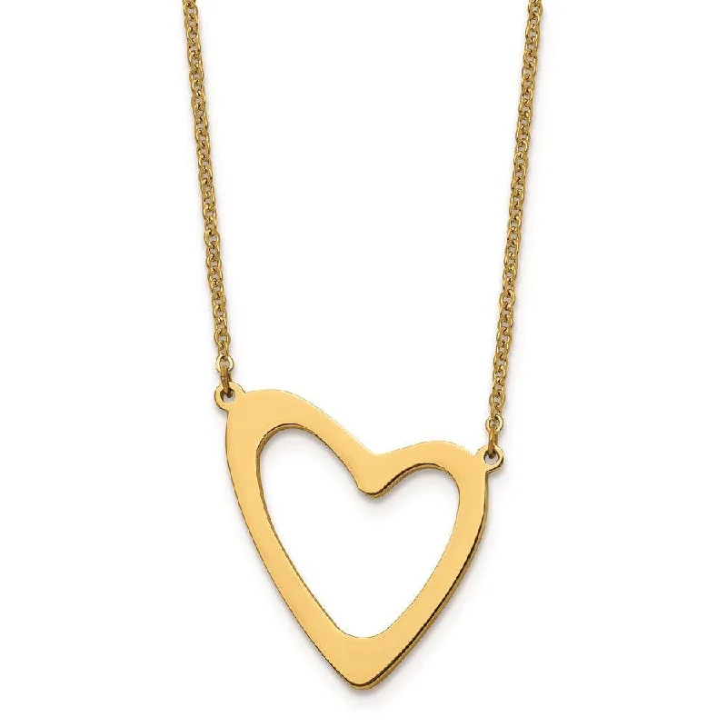 Trendy Silver Chain Necklaces-Stainless Steel Yellow IP-plated Polished with 2in ext. Necklace