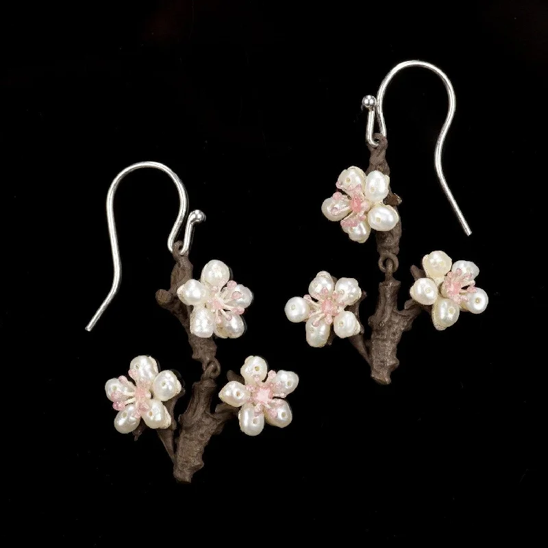 Bridal Earrings for Weddings-Cherry Blossom Earrings - Twigs