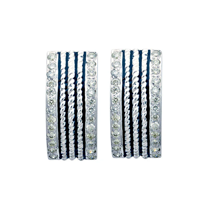 Unique Silver Earrings-Earrings-Diamond (Enamel)