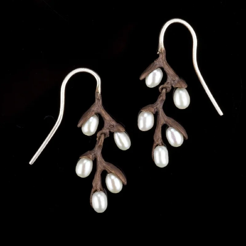 Bright Gemstone Earrings-Pussy Willow Earrings - Wire Drop