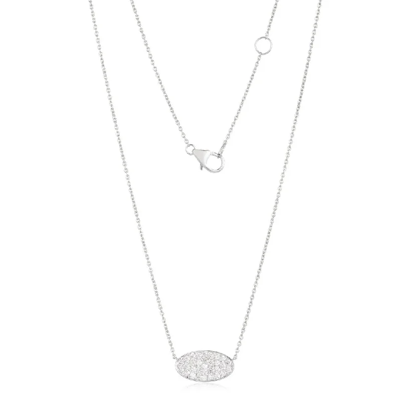 Vintage Diamond Necklaces-SPENCER OVAL NECKLACE