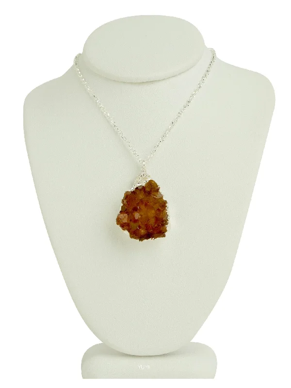 Antique Style Necklaces-Citrine Pendant Necklace