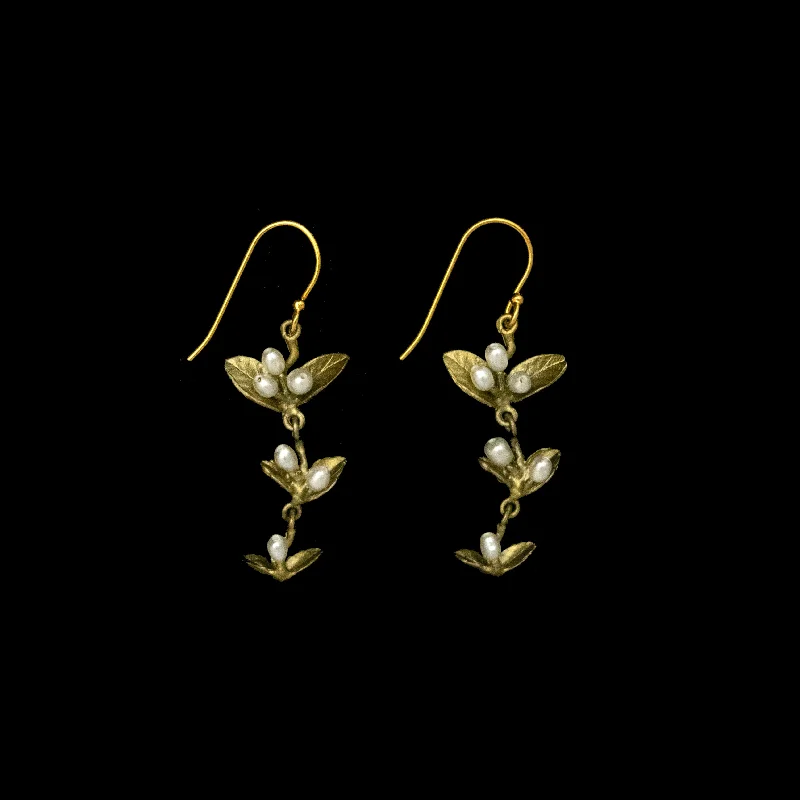 Trendy Drop Earrings-Spring Vine Earrings - Wire Drop