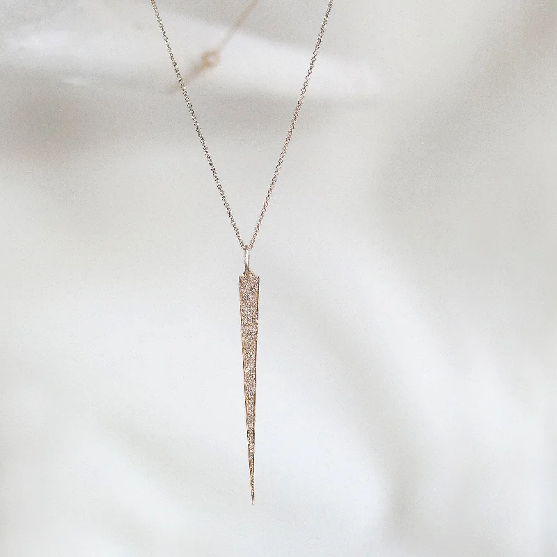 Fashionable Gemstone Necklaces-OLLIE POINTED DROP NECKLACE